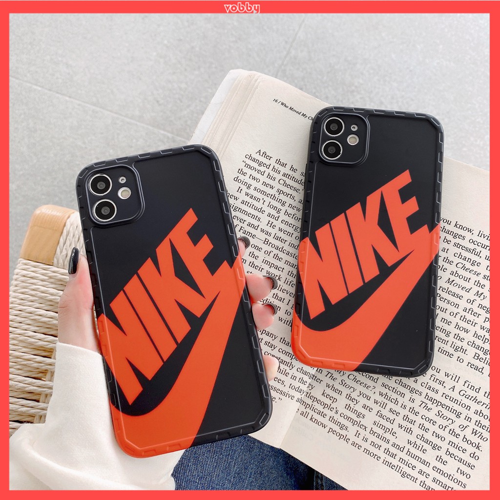 Ốp điện thoại nhựa mềm in logo Nike cho iPhone13 12 11 PRO MAX 7/8plus SE2020 X/XS XR XSMAX