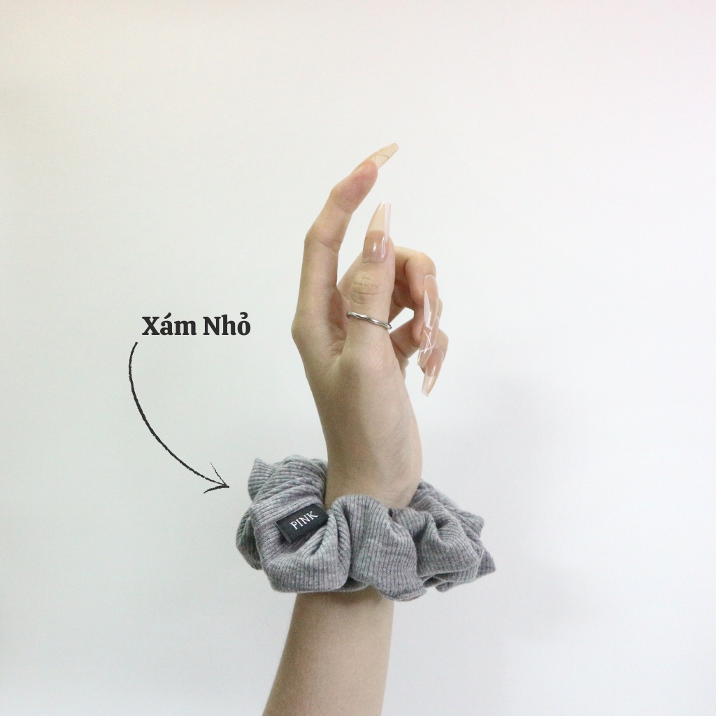 Scrunchie Dây Cột Tóc Thun Gân