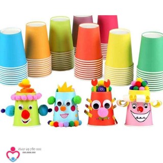 Cốc giấy nhiều màu sét 10 cái