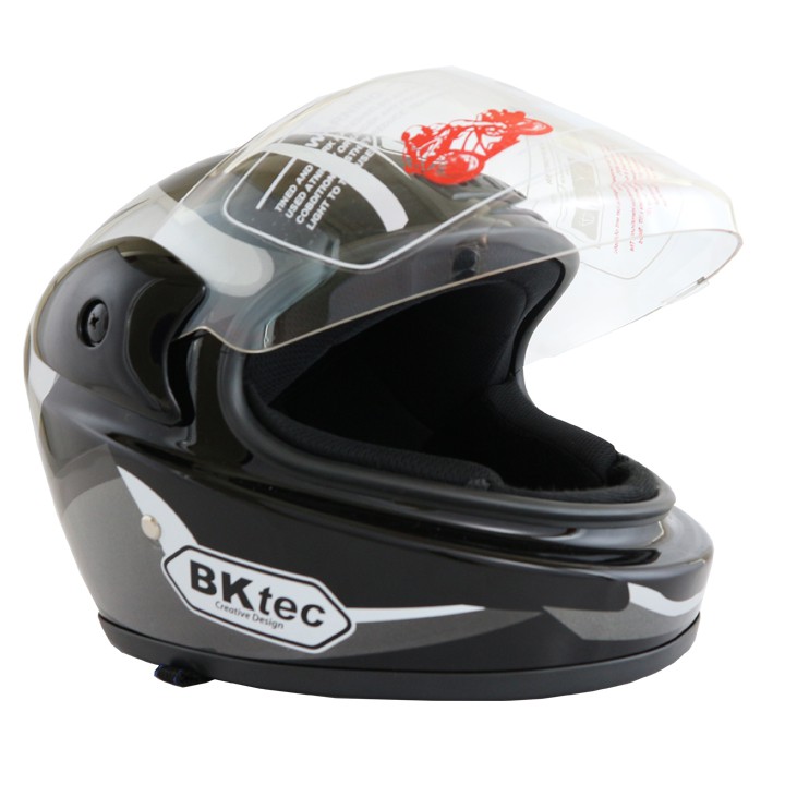 Mũ bảo hiểm full face cả đầu có kính chính hãng BKtec, nón bảo hiểm fullface cao cấp, mũ phượt bk30h den
