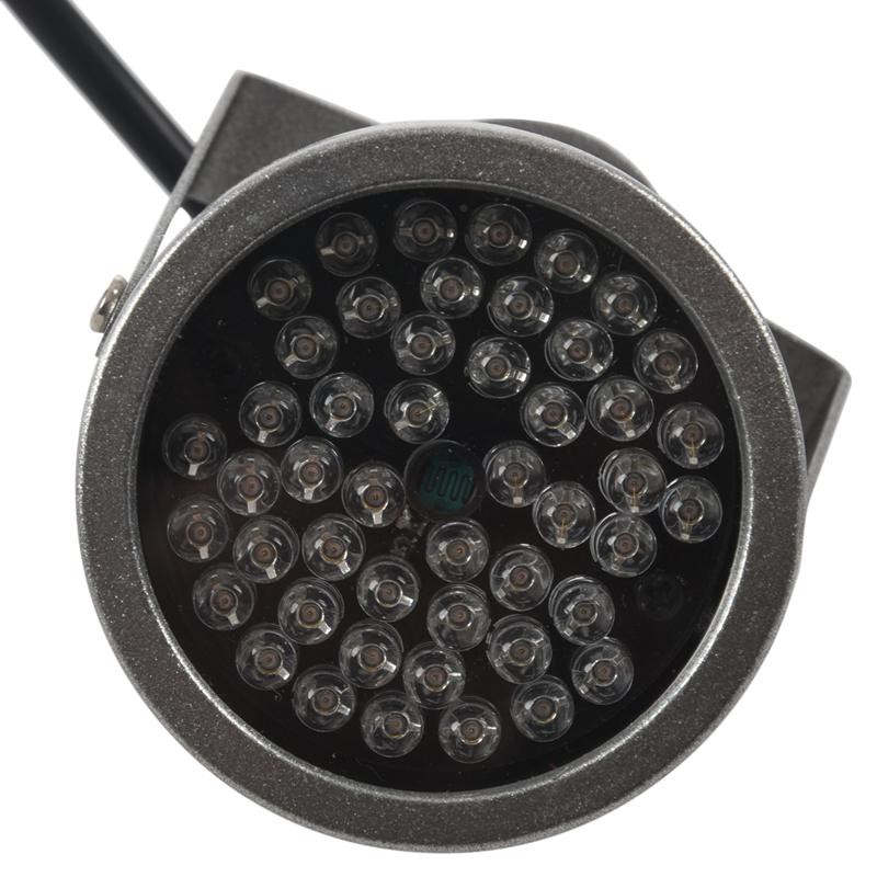 Máy quay an ninh có hồng ngoại 48 LED hồng ngoại CCTV DC 12V màu bạc