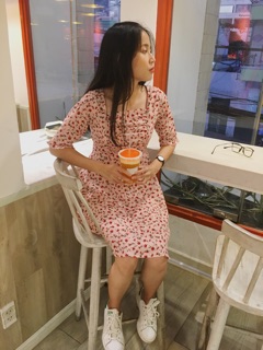 ĐẦM HOA NHÍ ( ảnh shop tự chụp)