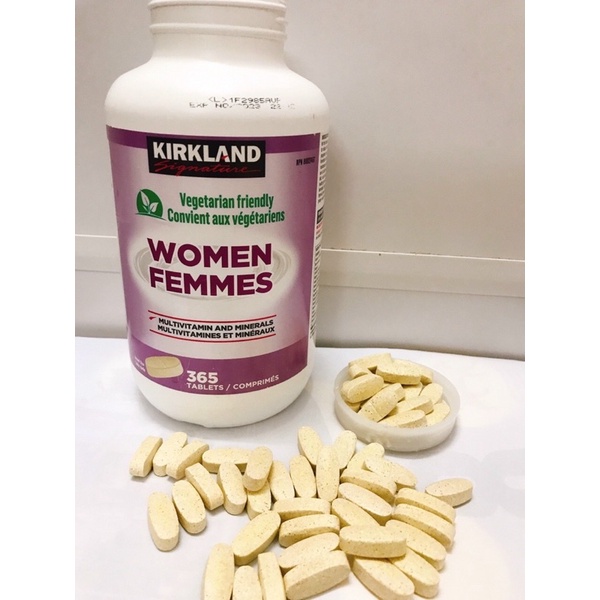 Viên uống tổng hợp dành cho chị em phụ nữ Women Femmes Kirkland Signature 365 viên