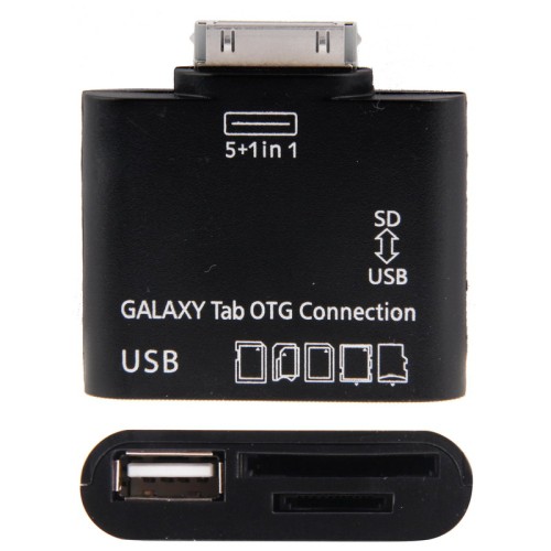 OTG ra USB kiêm đầu đọc thẻ cho Samsung Note N8000 P5100 P7500