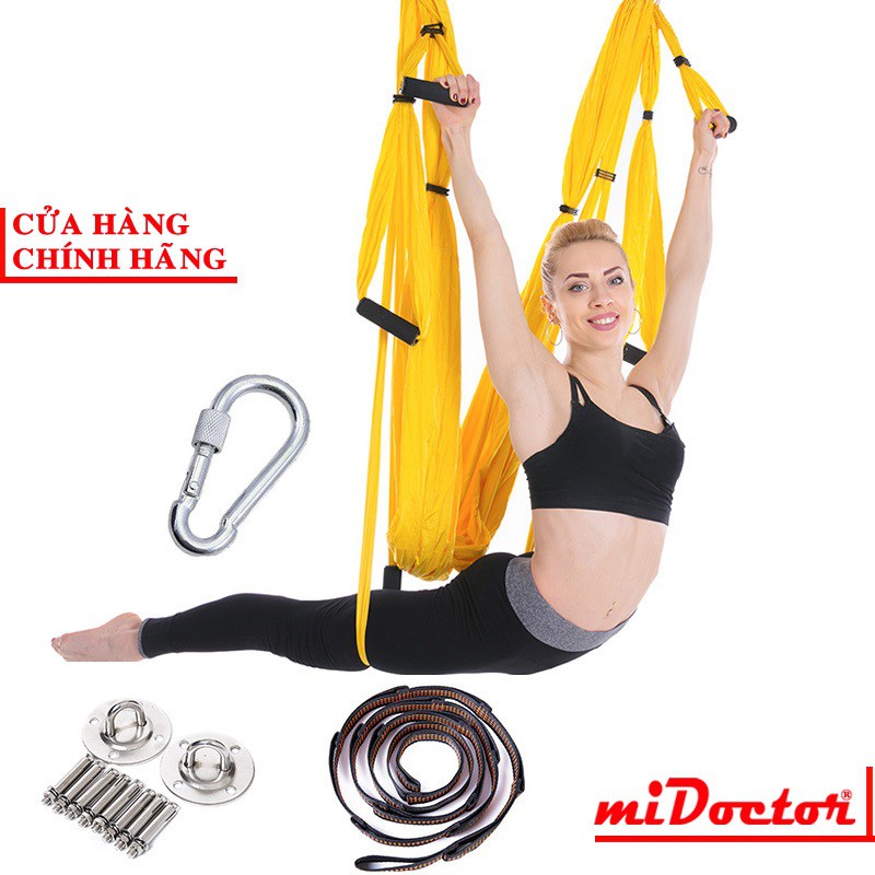 Võng tập Yoga cao cấp vải lụa siêu bền - Yoga Trapeze/Yoga Swing - Chính hãng miDoctor