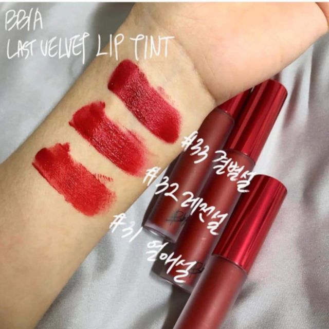 Son BBIA Kem Last Velvet Lip Tin màu 31-đỏ thiên cam