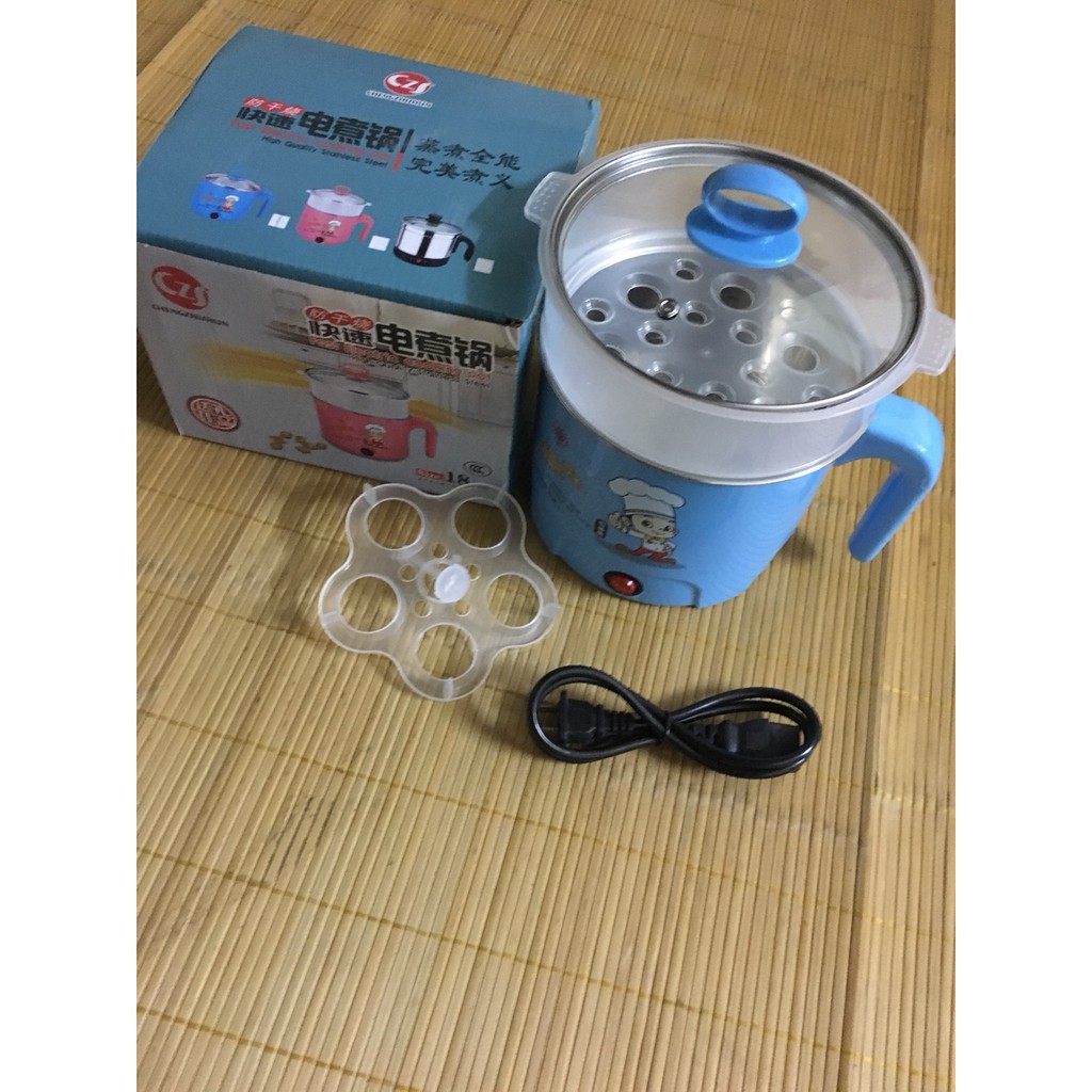 Ca nấu mì kiêm nồi lẩu mini 1,8l kem vỉ hấp