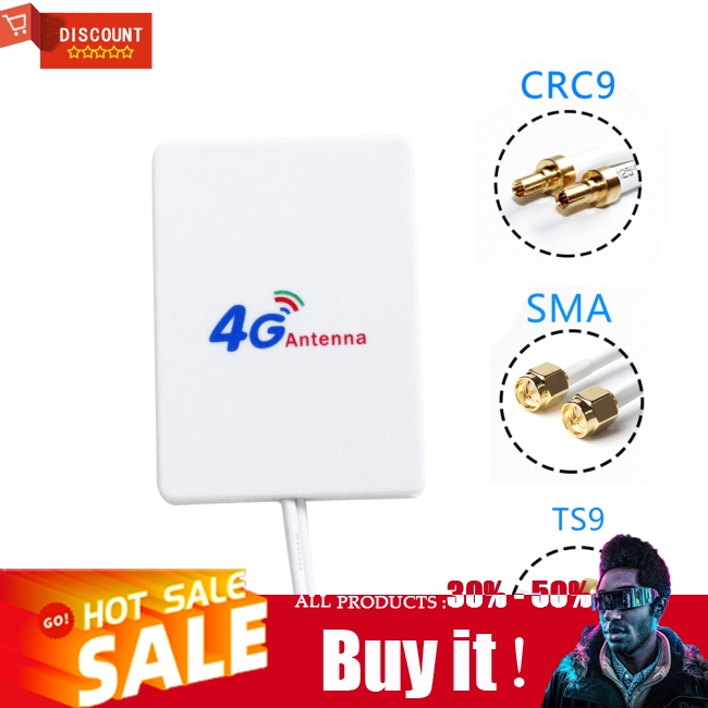 Ăng Ten Bắt Sóng 3m 3g 4g Lte Cho Huawei Zte 4g Lte Router Với Đầu Nối Ts9 / Crc9 / Sma