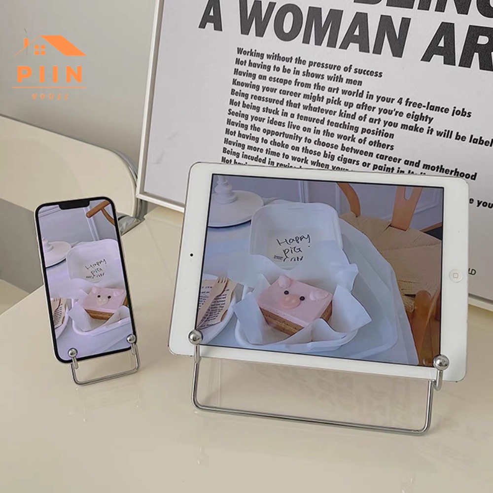 Giá đỡ máy tính bảng khung kim loại PIIN HOUSE, kệ kê ipad decor trang trí bàn làm việc