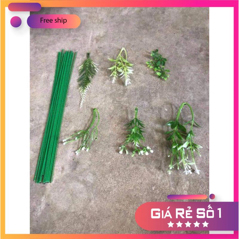 100gram(1 lạng) điểm cỏ cao cấp_hoa giả, hoa lụa