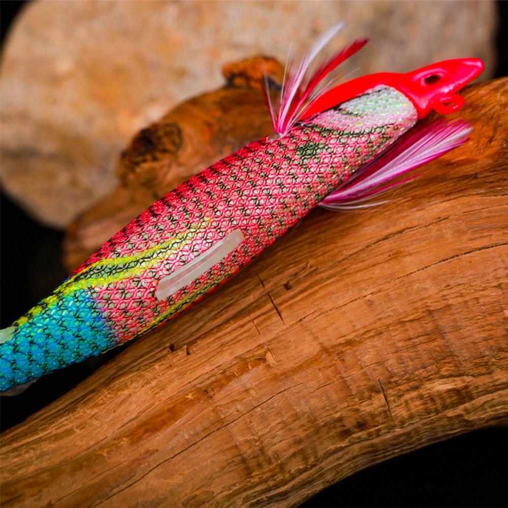 Set 5 Mồi Câu Cá Giả Hình Con Tôm 130mm 28g Bằng Gỗ