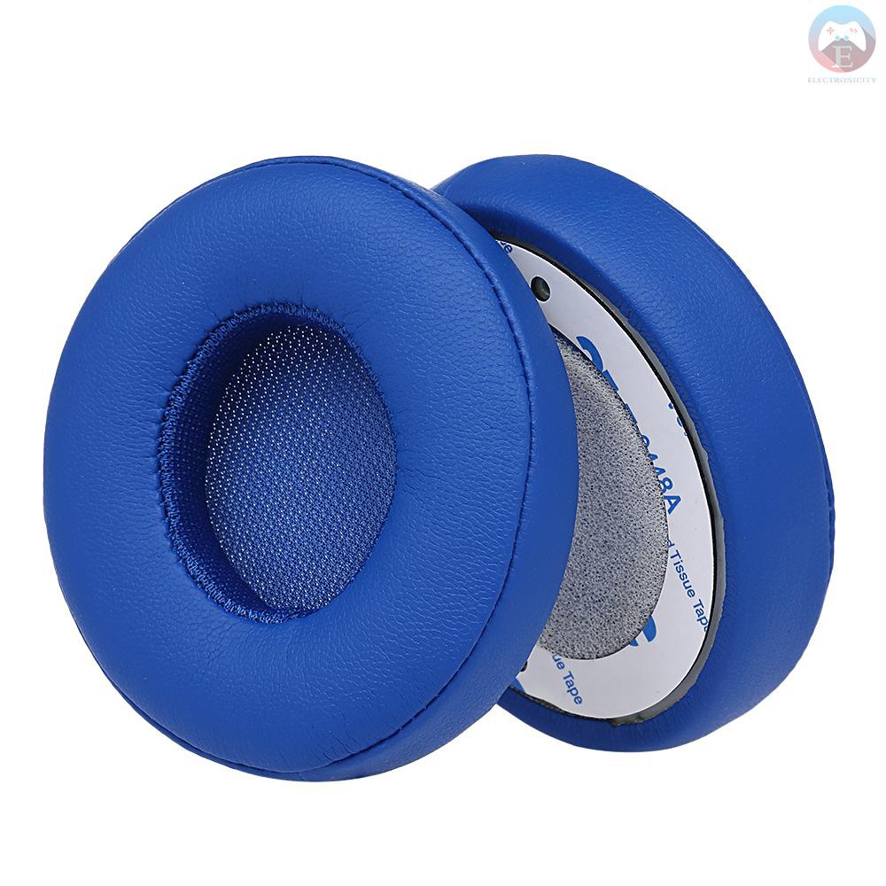 Ê 2Pcs Replacement Earpads Ear Pad Cushion for Beats Solo 2 / 3 On Ear Wireless Headphones Blue