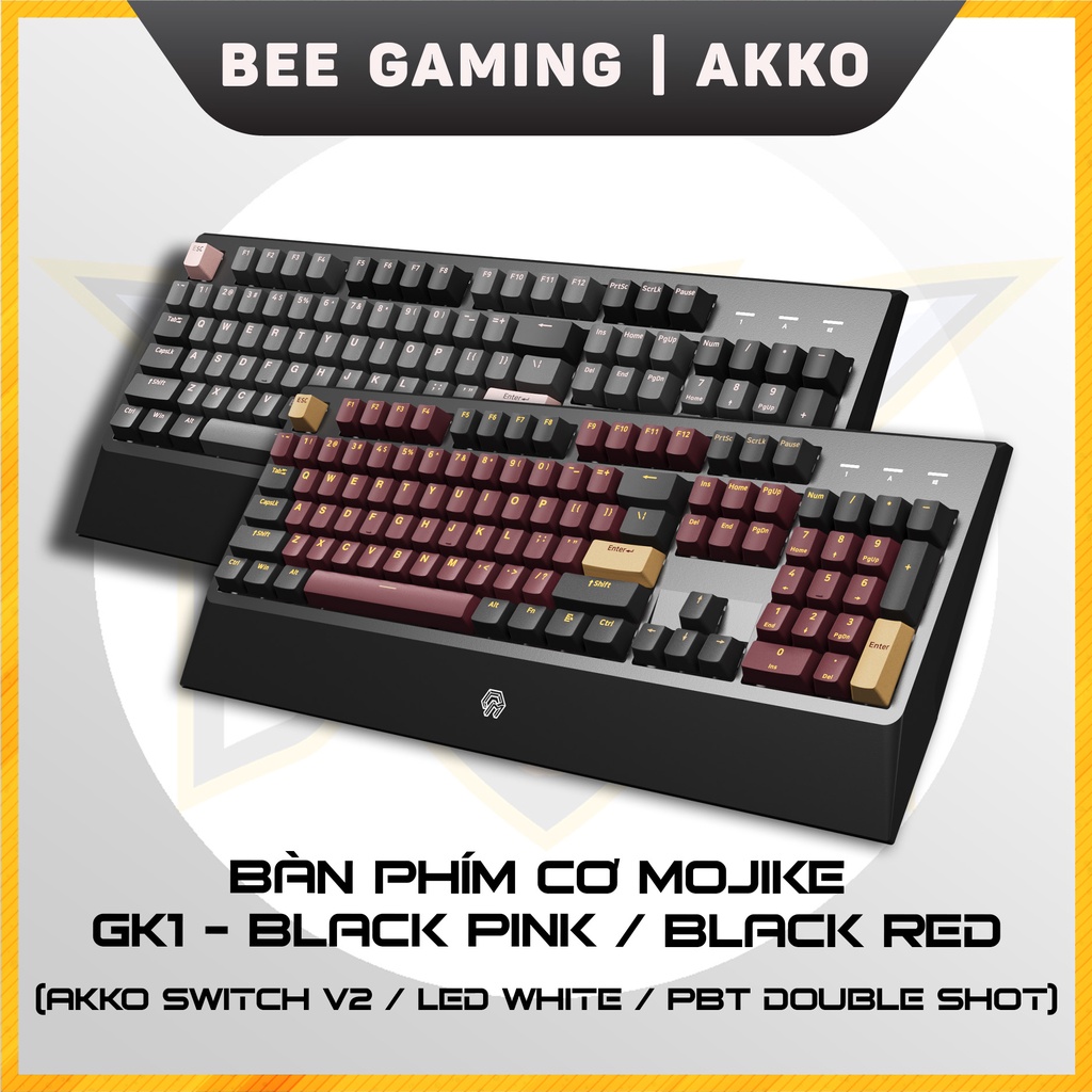 Bàn phím cơ Mojike GK1 Black Red | Hàng chính hãng lỗi 1 đổi 1 trong 12 tháng
