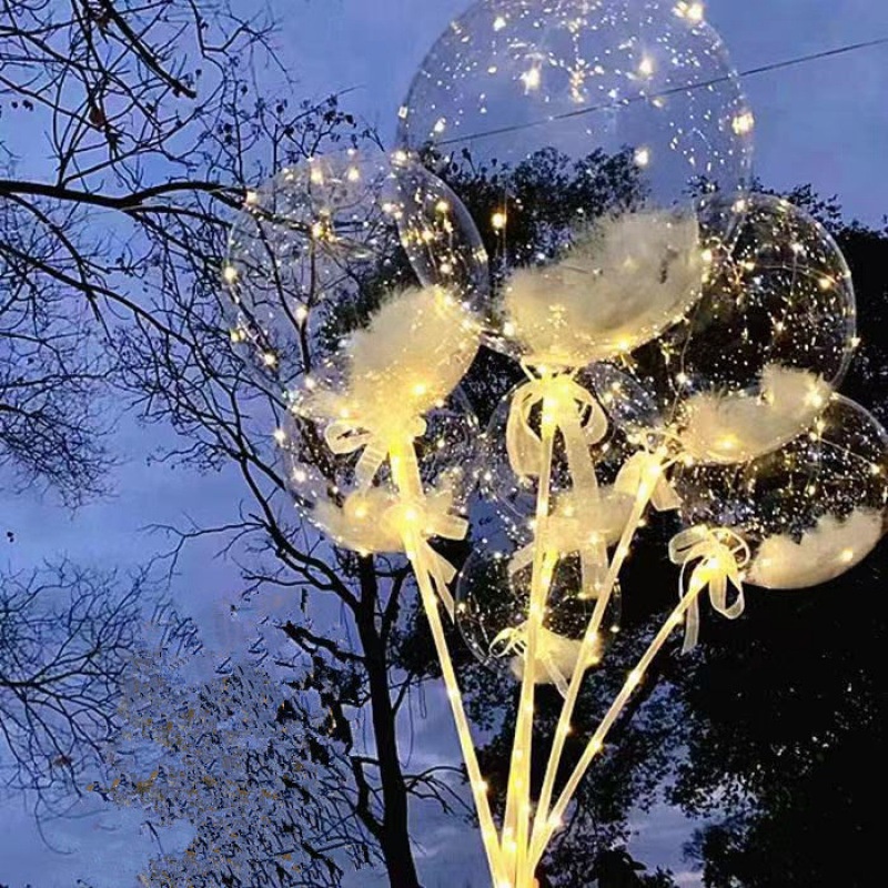 Bong Bóng Trong Suốt 12/18/20/24/36 INCH Dùng Trang Trí