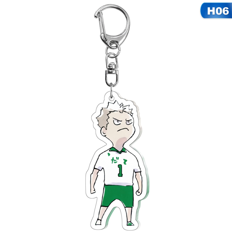 flowersqueen Móc chìa khóa in hình Haikyuu đáng yêu