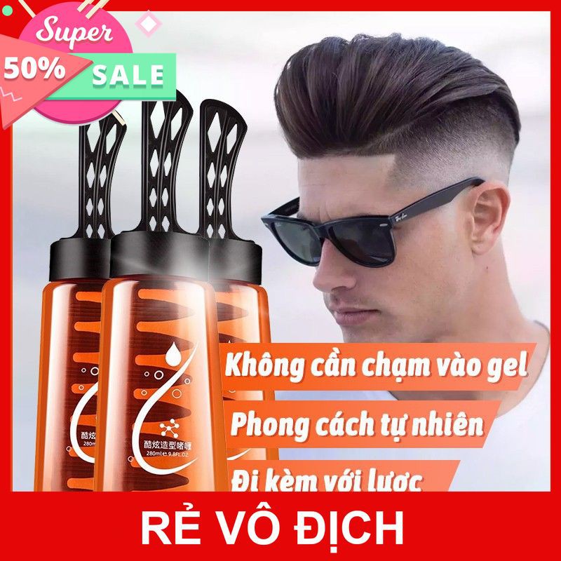 [XÃ KHO] GEL TẠO KIỂU TÓC KÈM LƯỢC CAO CẤP [HCM]