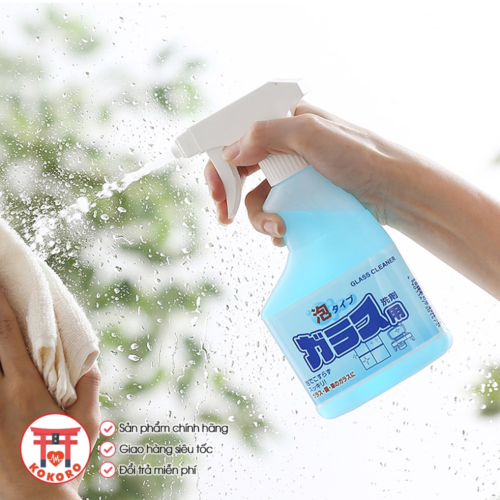 Xịt lau kính Glass Cleaner nội địa Nhật - làm sạch hiệu quả, chống bám bẩn, chai xịt tạo bọt tiện lợi 300ml