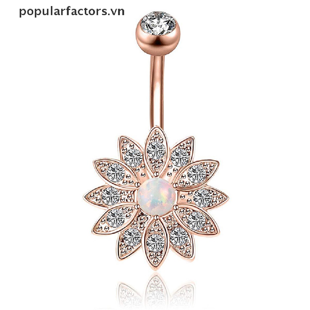 Set 6 Khuyên Rốn Bằng Thép Không Gỉ 14G Cá Tính