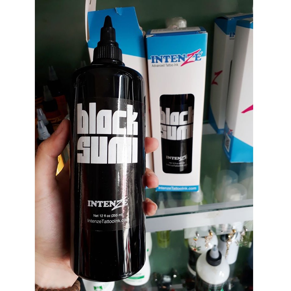 Mực xăm đen tattoo Black Sumi, Mực xăm hình chính hãng USA Black Sumi 12oz