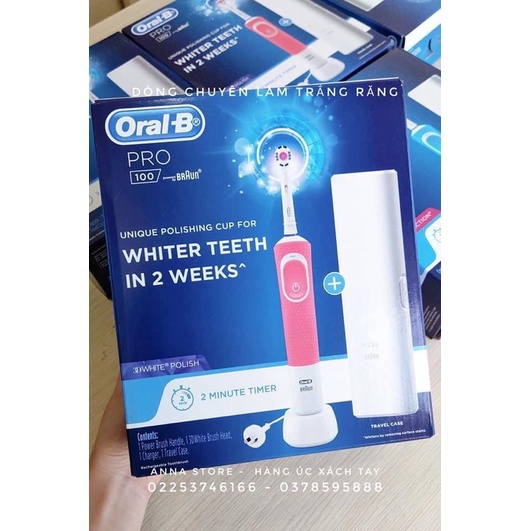 [HÀNG CHÍNH HÃNG] BÀN CHẢI ĐIỆN ORAL B PRO