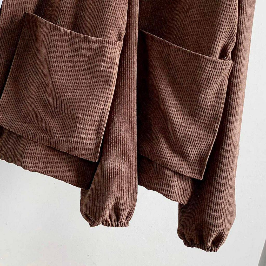 Áo khoác chống nắng nhung tăm gân nữ form rộng đẹp ulzzang Có Nón Túi Hộp Lớn