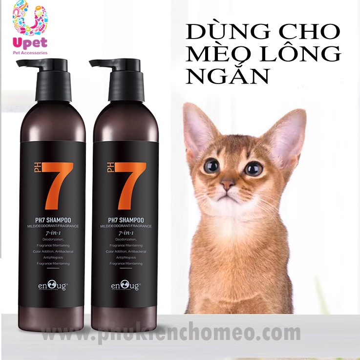 PVN306 - Sữa tắm PH7 (Enoug) cao cấp 460ml dành cho lông ngắn, giúp làm đẹp lông, khử mùi, lưu hương lâu dài