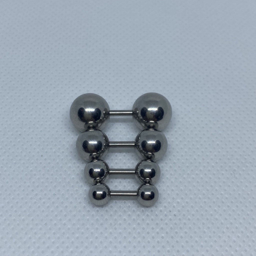 01 Khuyên Tạ Tròn Inox Thân Thẳng Nhiều Size