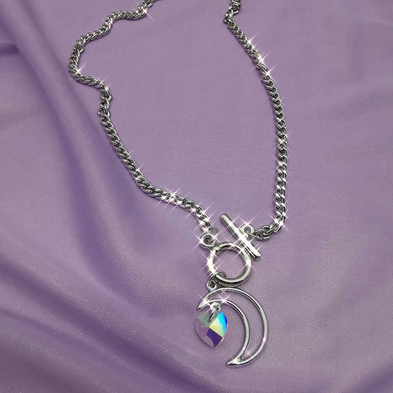 Love Crystal Necklace Fashion girl bundy moon