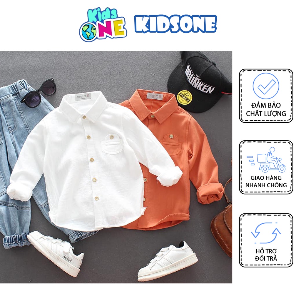 Áo Sơ Mi Thời Trang Đông Xuân Cho Bé Trai Và Bé Gái Size 9-25kg SM06