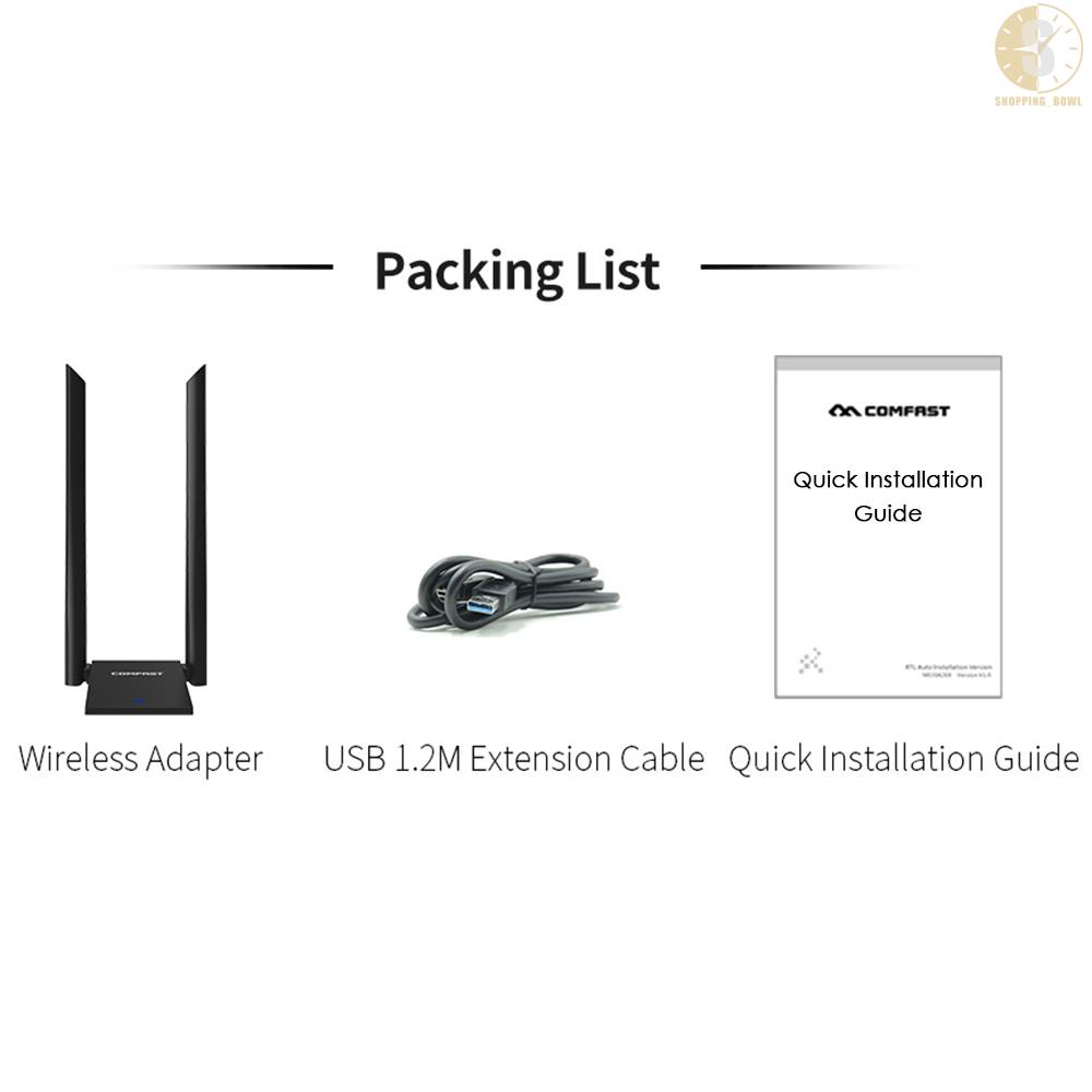 Thẻ Mạng Không Dây Comfast Cf-Wu782Ac 1300mbps | BigBuy360 - bigbuy360.vn