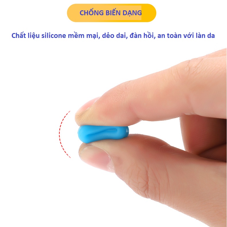 Vòng cài tai silicone mềm mại, đàn hồi với thiết kế công thái học thông minh chống xệ tụt, rơi kính (1 cặp)
