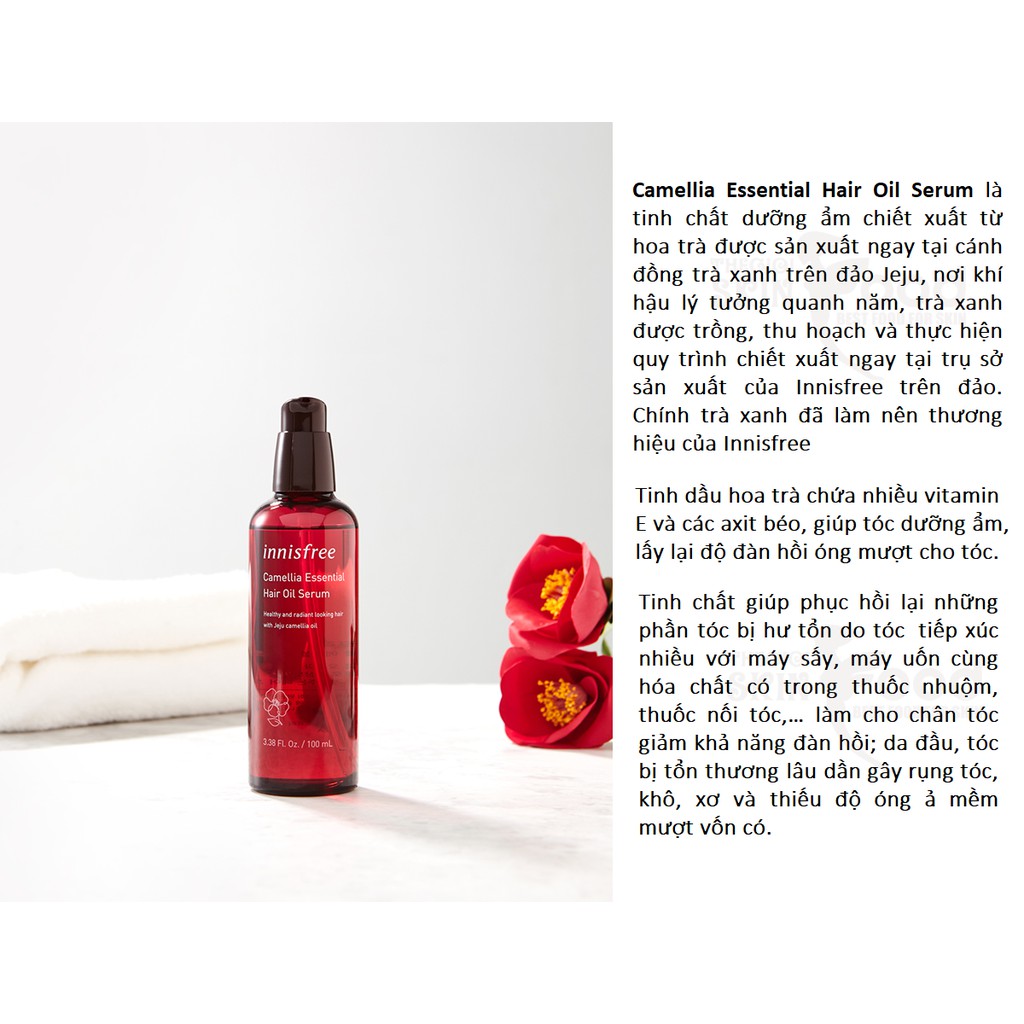 Tinh dầu dưỡng tóc hoa trà CAMELLIA ESSENTIAL HAIR OIL SERUM 100ml