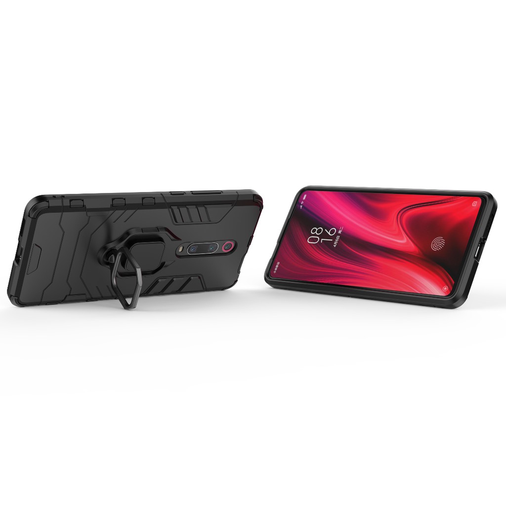 Ốp lưng cứng kèm giá nhẫn đỡ thời trang dành cho Xiaomi Redmi K20 K20 Pro