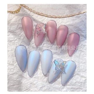 Móng Úp Nailbox Form Nhọn Đính Charm Bướm