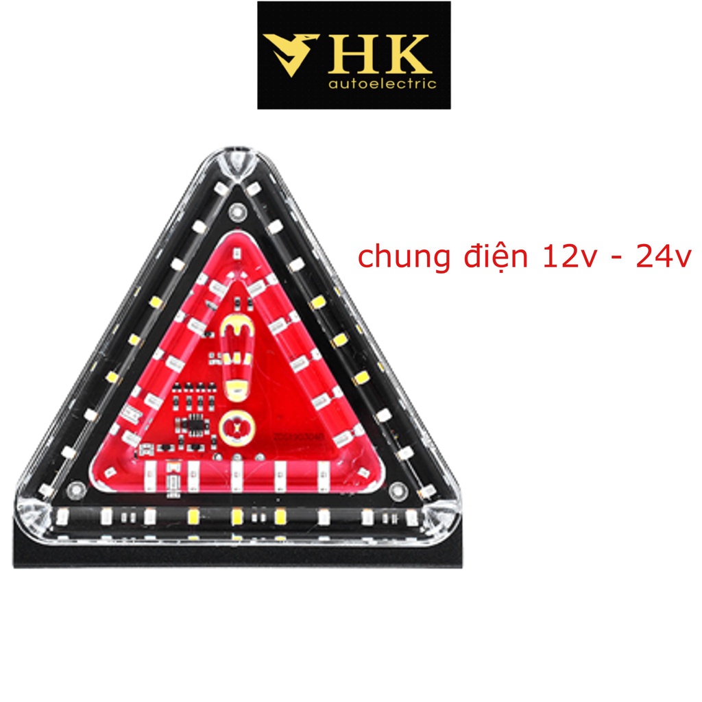 Môt đôi Đèn tam giác đèn sương mù phía sau đèn pha Đèn LED nhấp nháy dùng chung điện 12v 24v