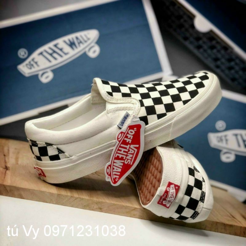 (video_ảnh thật) giày sneaker vans caro giày lười nam nữ cao cấp đi học đi chơi đủ size[full bok bill] | BigBuy360 - bigbuy360.vn