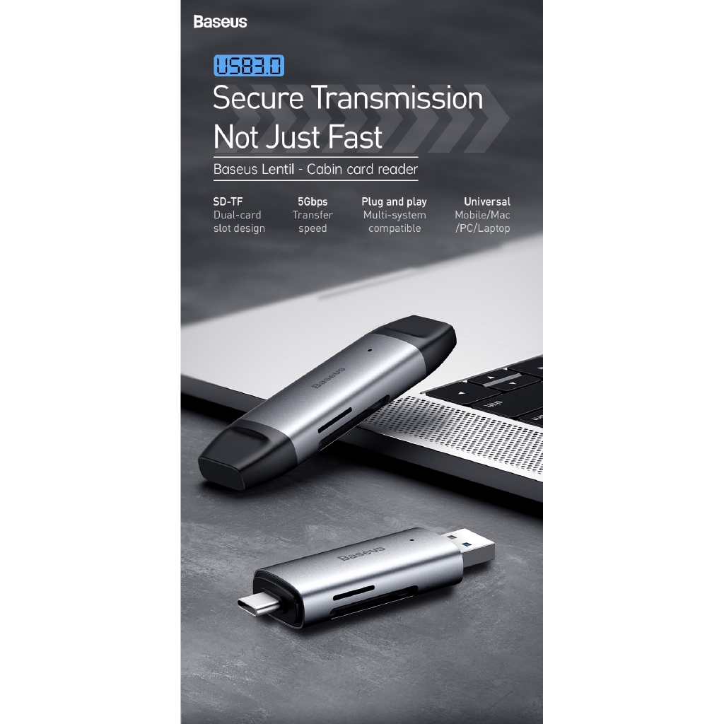 Thiết bị đọc thẻ nhớ đa năng Type-C USB 3.0 | BigBuy360 - bigbuy360.vn