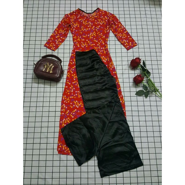 BỘ ÁO DÀI HOA NHÍ XINH