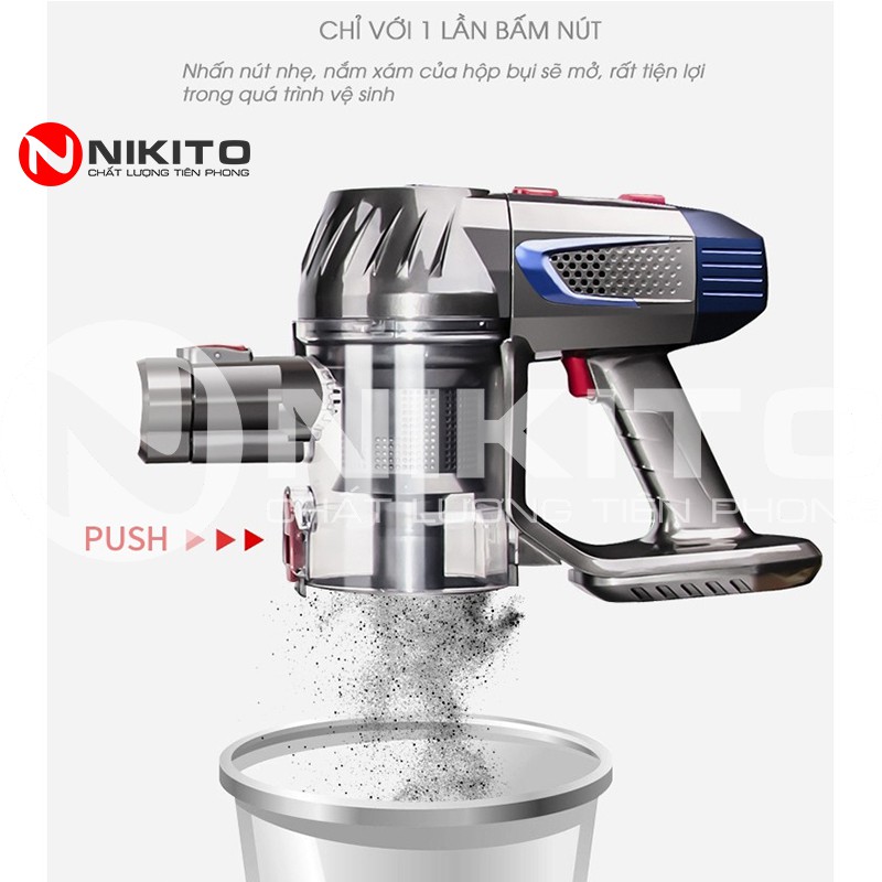 Máy Hút Bụi Gia Đình Không Dây NIKITO VC2100 Lau Siêu Sạch Pin Bền - GIDISO | BigBuy360 - bigbuy360.vn