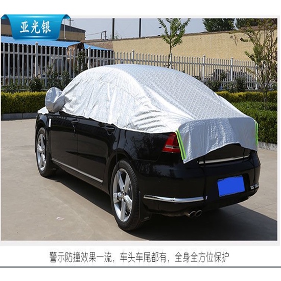 Bạt Phủ Nửa Xe Ô Tô - Bạt Che Nóc Xe Hơi Tráng Bạc Cách Nhiệt Cao Cấp, Chống Nóng, Chống Mưa, Chống Xước Cho Xe Ô Tô