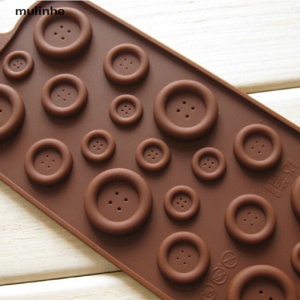 1 Khuôn Silicone Làm Bánh Hình Nút Áo DIY