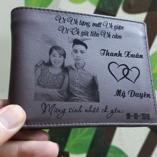 Ví da nam khắc tên, ví nam giá rẻ, bóp nam đẹp, ví da nam giá rẻ, ví da khắc tên, ví da handmade, bán ví da nam