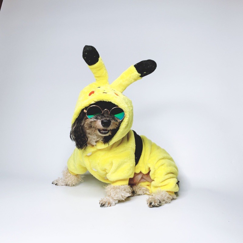 Quần áo cho chó mèo mùa đông Pikachu cute Full size