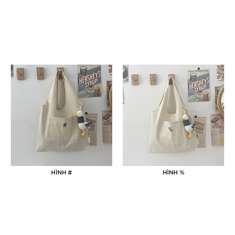 Túi tote đẹp vải canvas đeo chéo mềm đi học giá rẻ