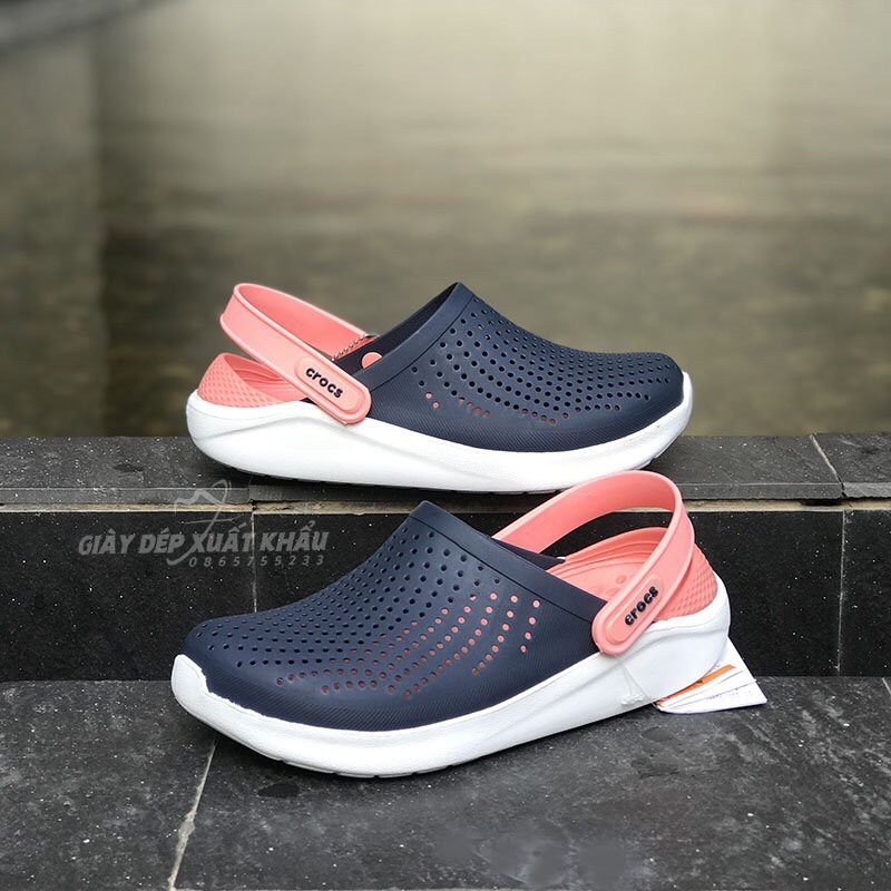 Dép Sục Cross LiteRide Nam Nữ Màu Navy Hồng Chuẩn Full Tag, Mac,Hộp Hãng