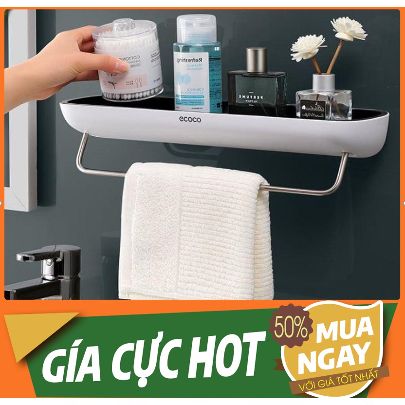 Giá Để Đồ Nhà Tắm ,Nhà Bếp Ecoco Kèm Thanh Treo Khăn Mặt Cao Cấp