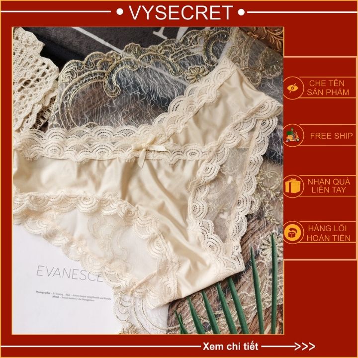 QUẦN LÓT REN KHÁNG KHUẨN SEXY KẾT HỢP COTTON ÔM MÔNG C1245 | BigBuy360 - bigbuy360.vn