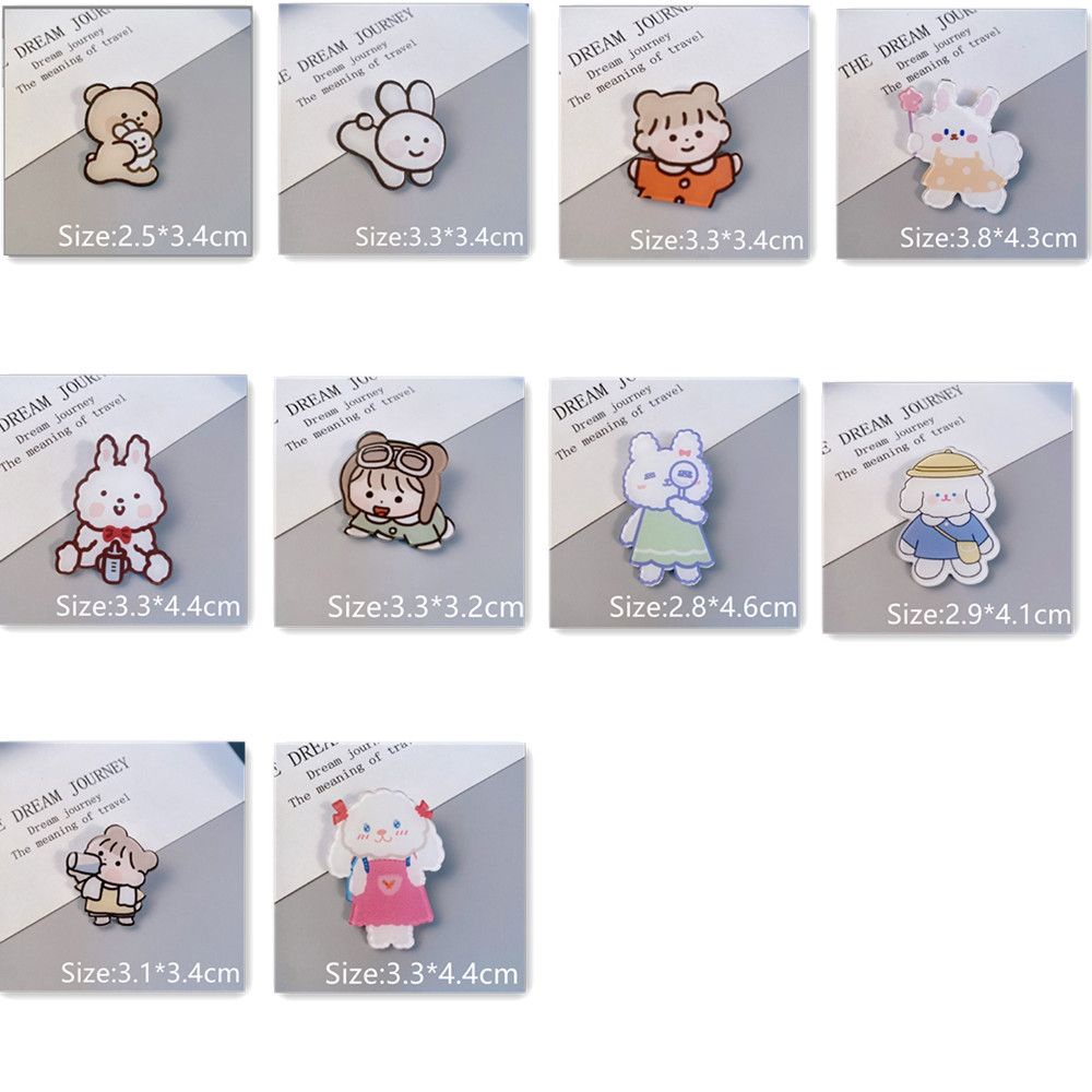 Ghim cài áo acrylic kiểu hoạt hình sáng tạo dễ thương