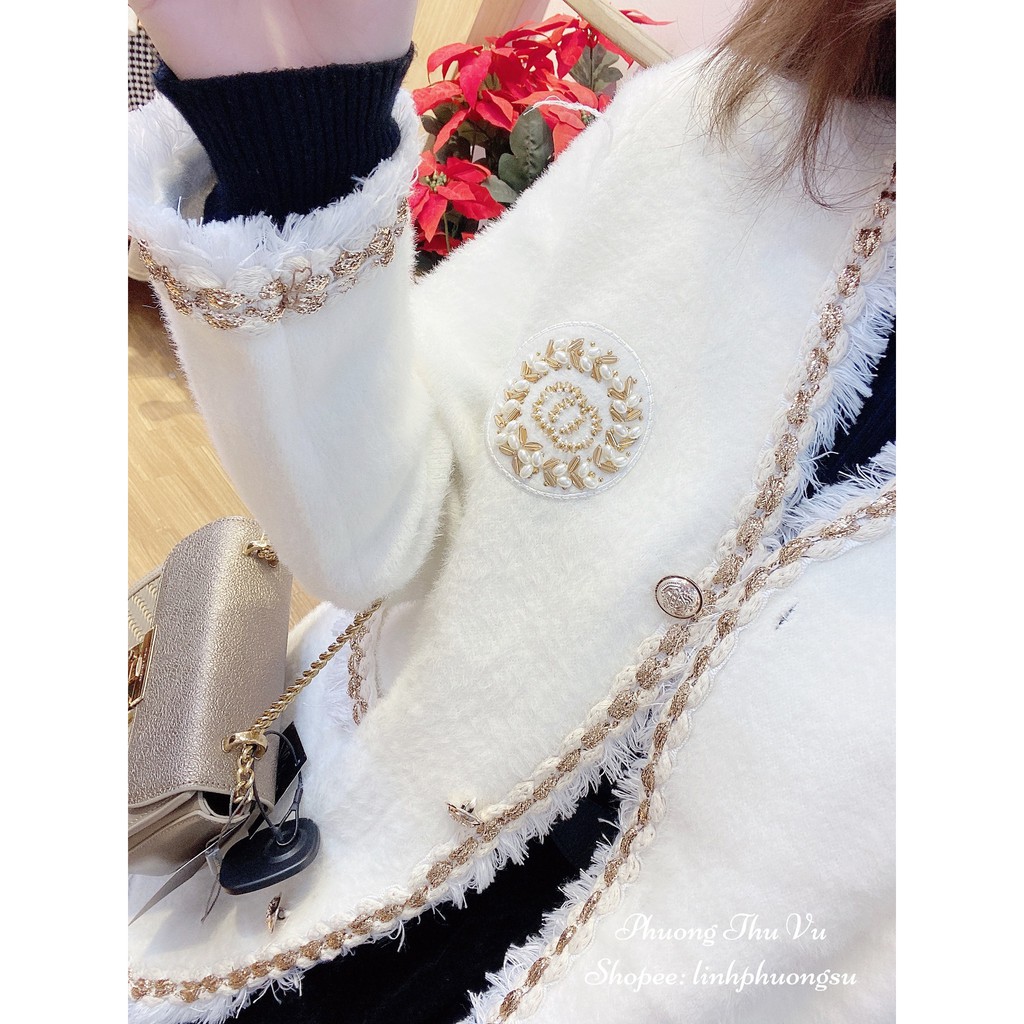 Áo khoác len lông ép thỏ cao cấp có Tag ( Hàng có sẵn - Ảnh thật tự chụp ) | BigBuy360 - bigbuy360.vn