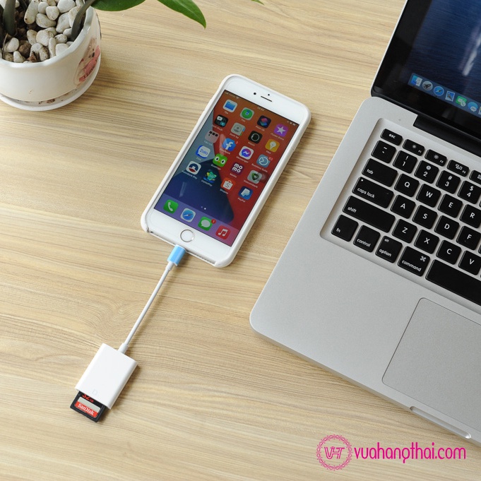 Đầu đọc thẻ nhớ máy ảnh SD SDXC cho IP,tablet táo